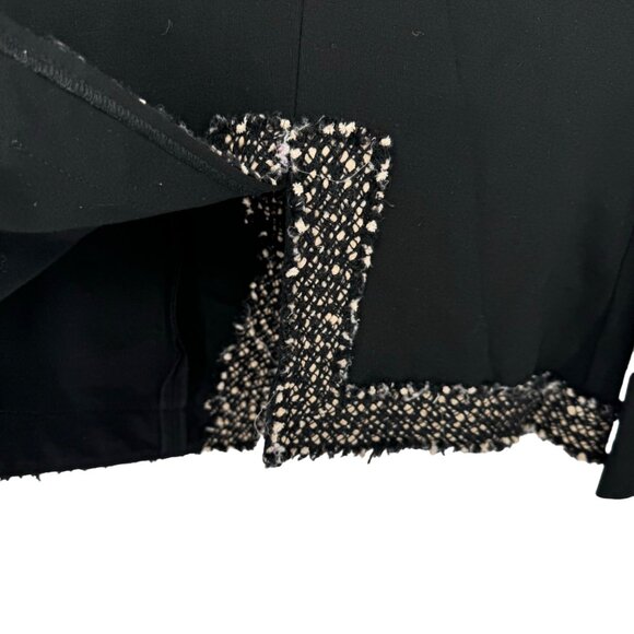 Lafayette 148 New York Womens Blazer jacket ponte knit Size 4 Black Tweed trim - Picture 10 of 10